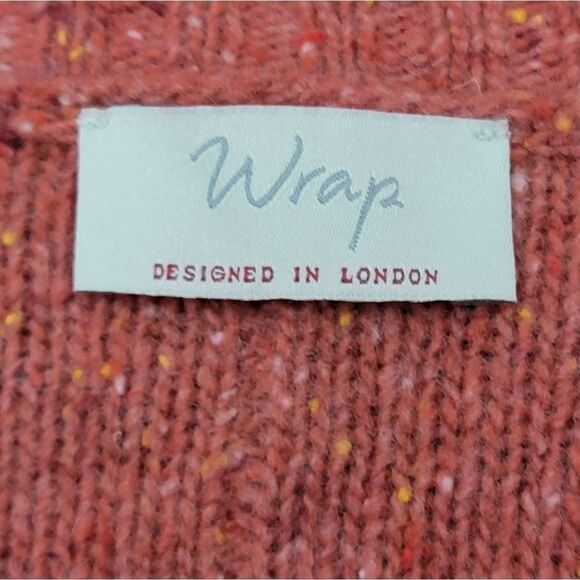 Wrap London Lambswool Blend V Neck Sweater Heathered Pullover Long Sleeve Size 2 - Picture 4 of 8